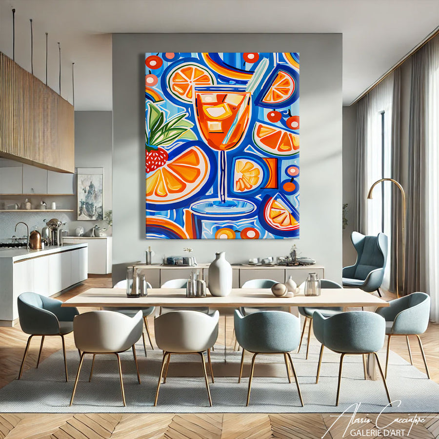 Tableau Contemporain pour Cuisine – mise en situation