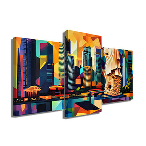 Tableau Triptyque Contemporain