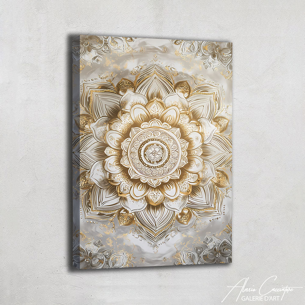 Tableau Mandala Gris