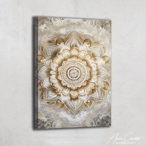 Tableau Mandala Gris