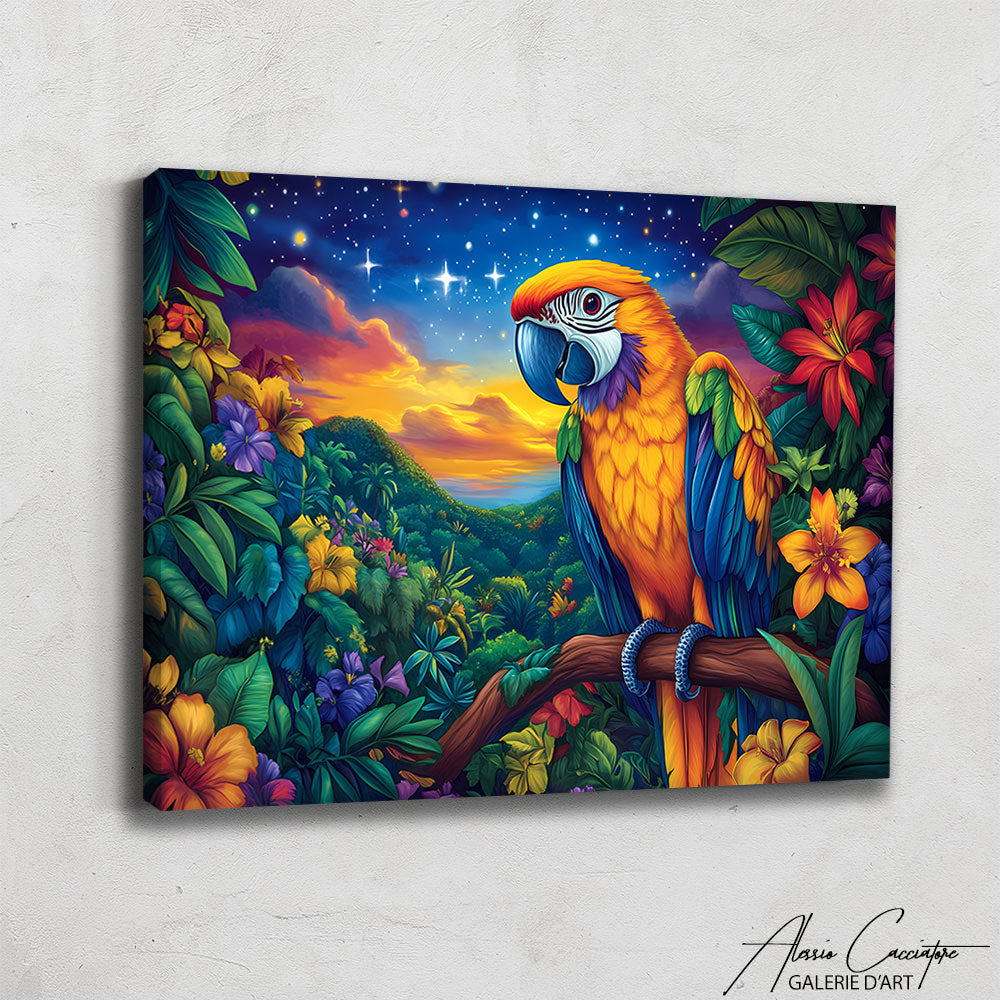 Tableau Jungle Perroquet