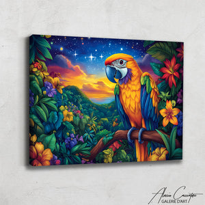 Tableau Jungle Perroquet