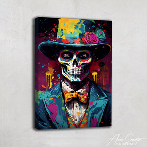 tableau tête de mort mexicaine