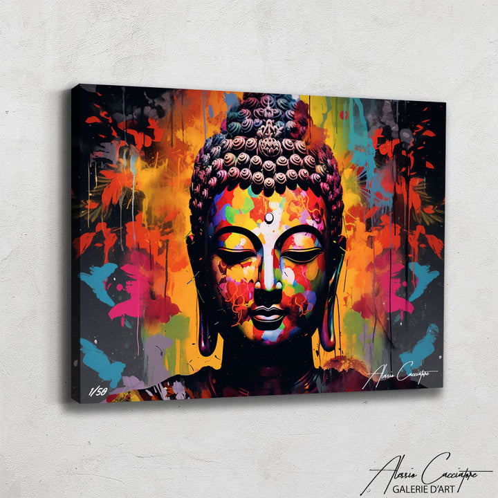 tableau bouddha coloré
