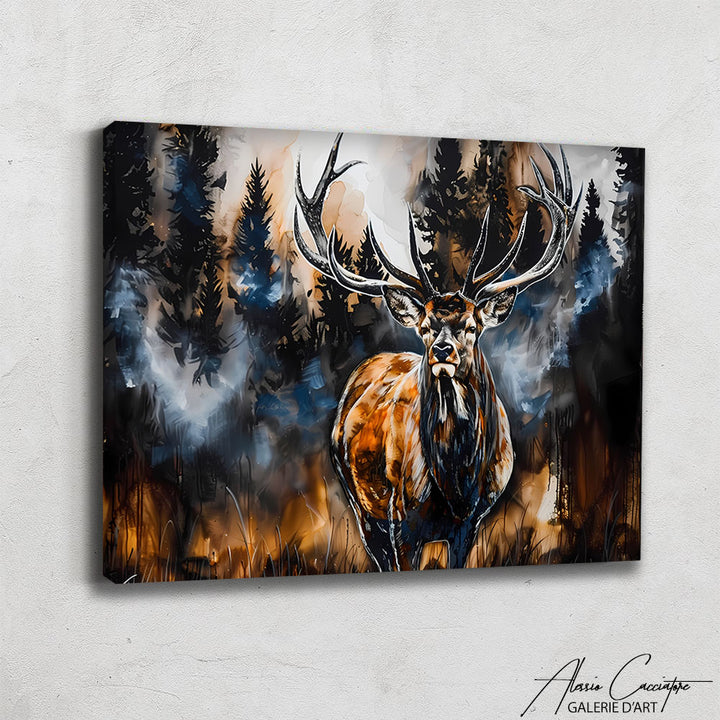 Tableau Cerf Montagne
