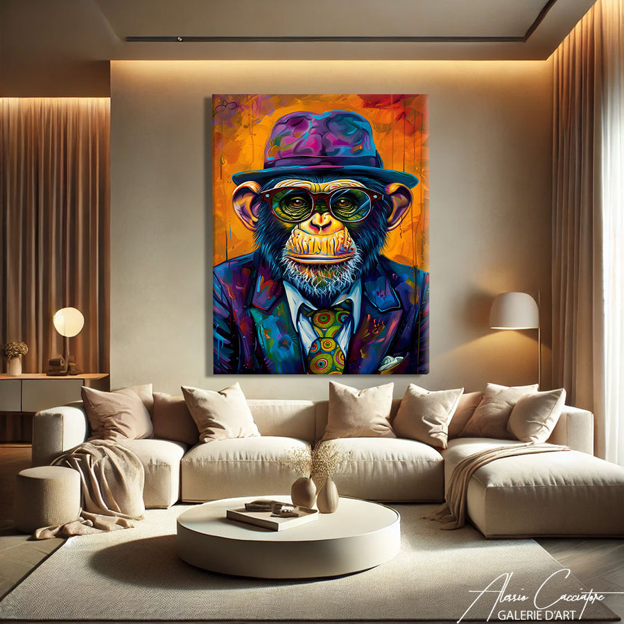 Cadre Singe Couleur
 – mise en situation