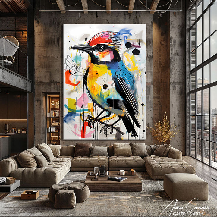 Tableau Acrylique Oiseau