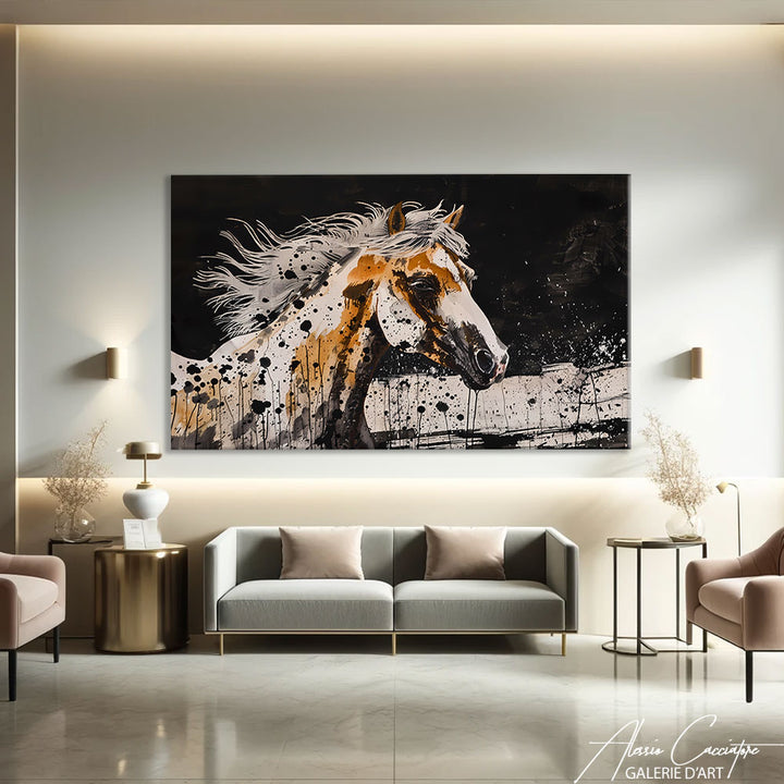 Peinture Cheval Aquarelle