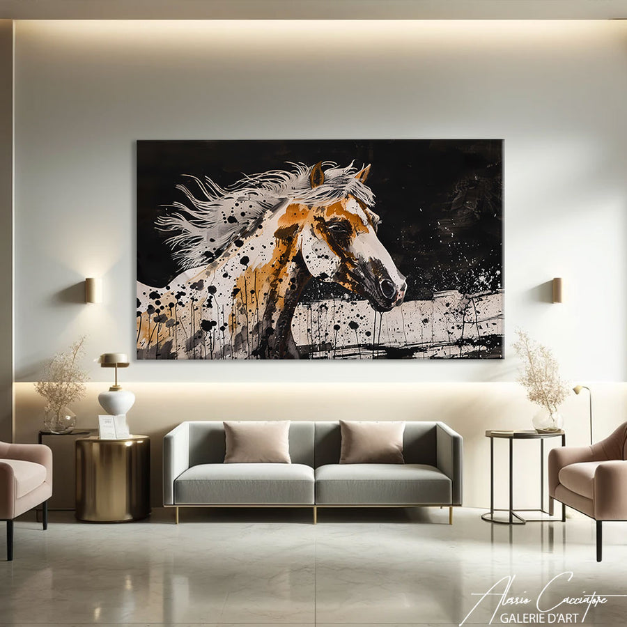 Peinture Cheval Aquarelle – mise en situation