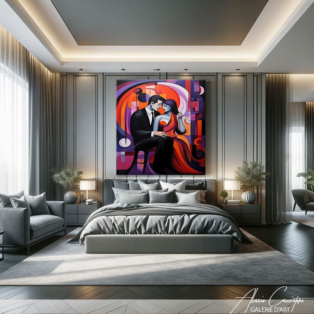 tableau couple abstrait