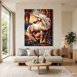 TABLEAU LICORNE ABSTRAIT
