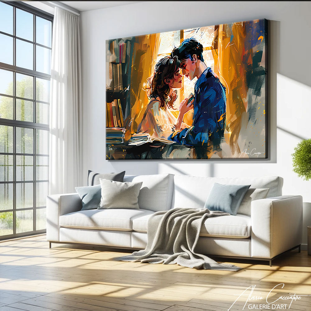 tableau couple peinture