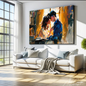 tableau couple peinture
