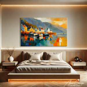 Tableau Bord de Mer Abstrait
