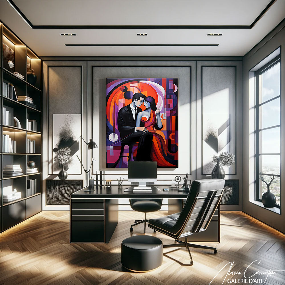 tableau couple abstrait