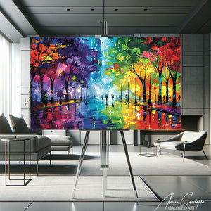 tableau paysage coloré