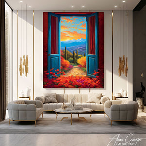 Tableau Fenêtre Ouverte sur Jardin