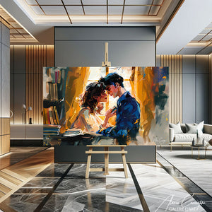 tableau couple amoureux design