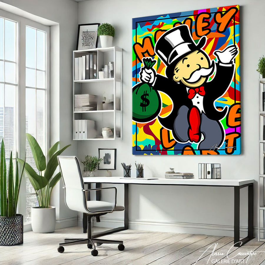 TABLEAU MONOPOLY POP ART – mise en situation