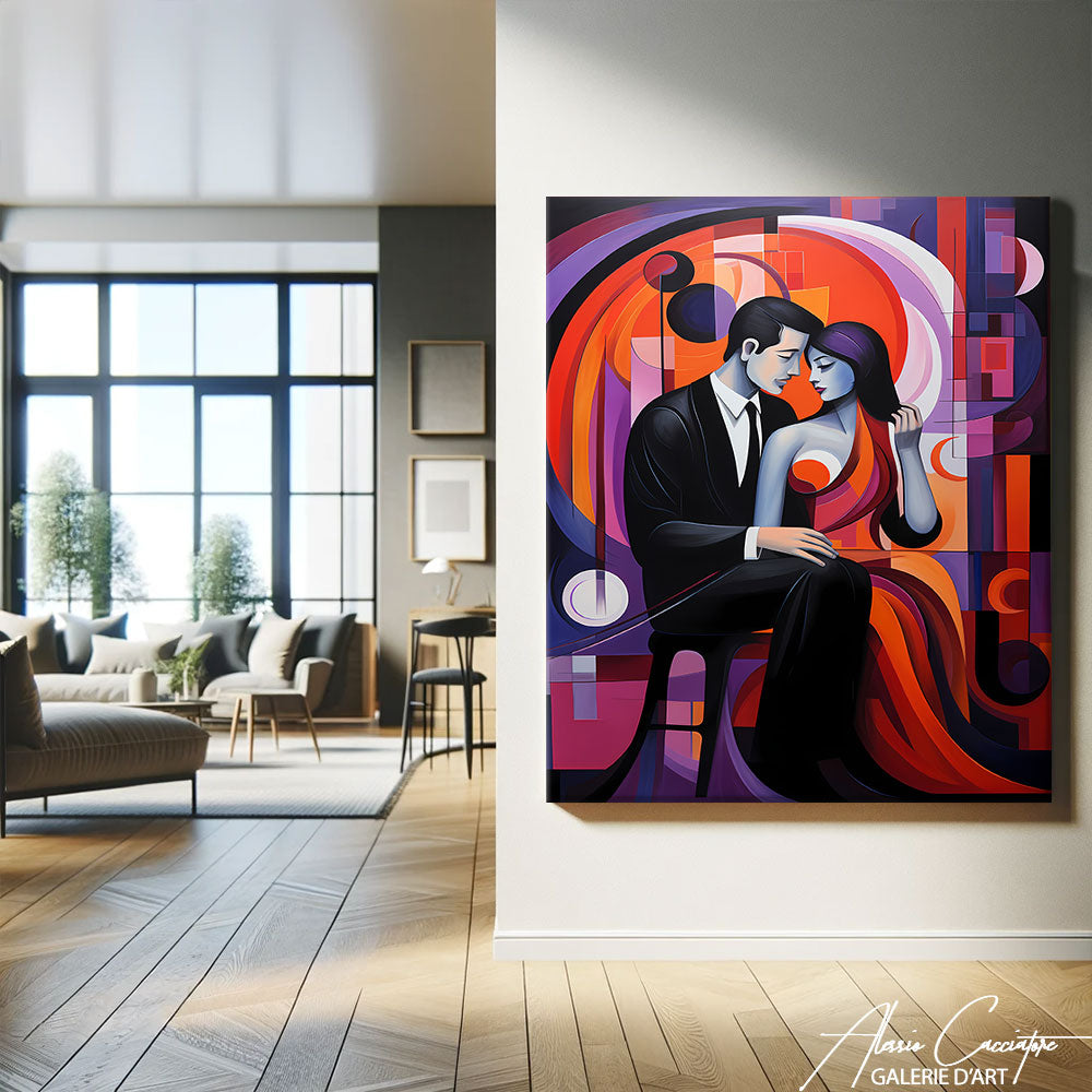 tableau couple abstrait