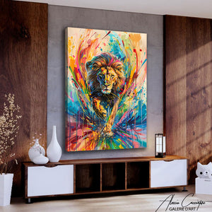 Tableau Lion Street Art

