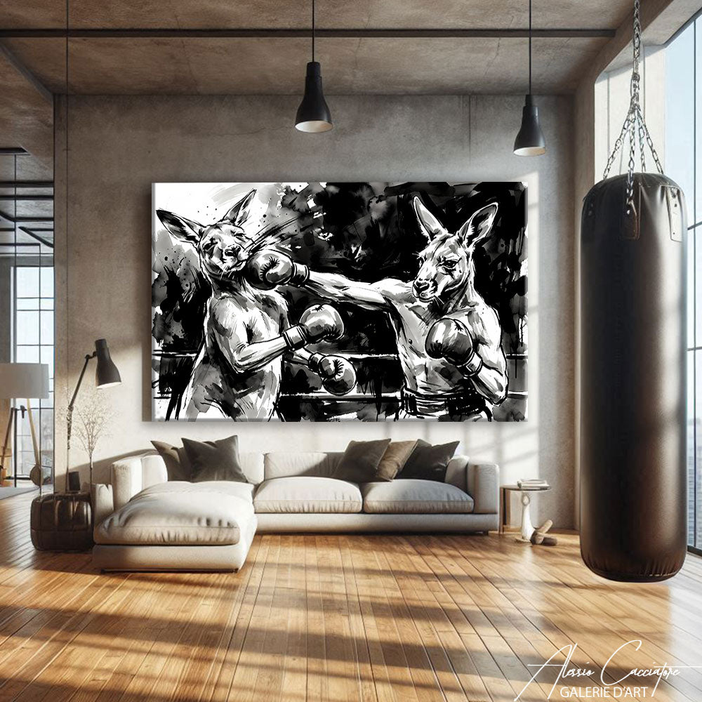 Peinture Boxe Vintage
