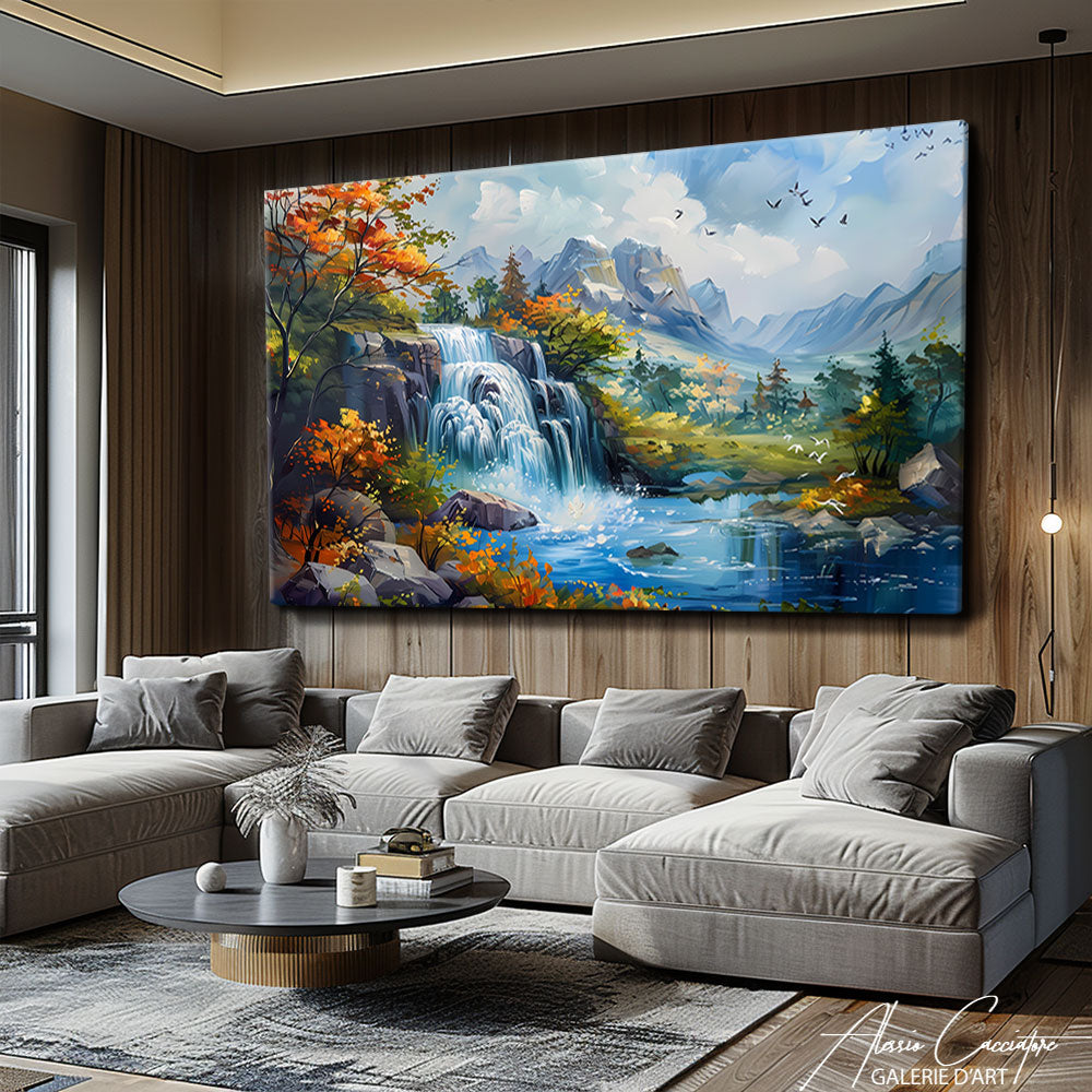 Tableau Peinture Paysage Montagne