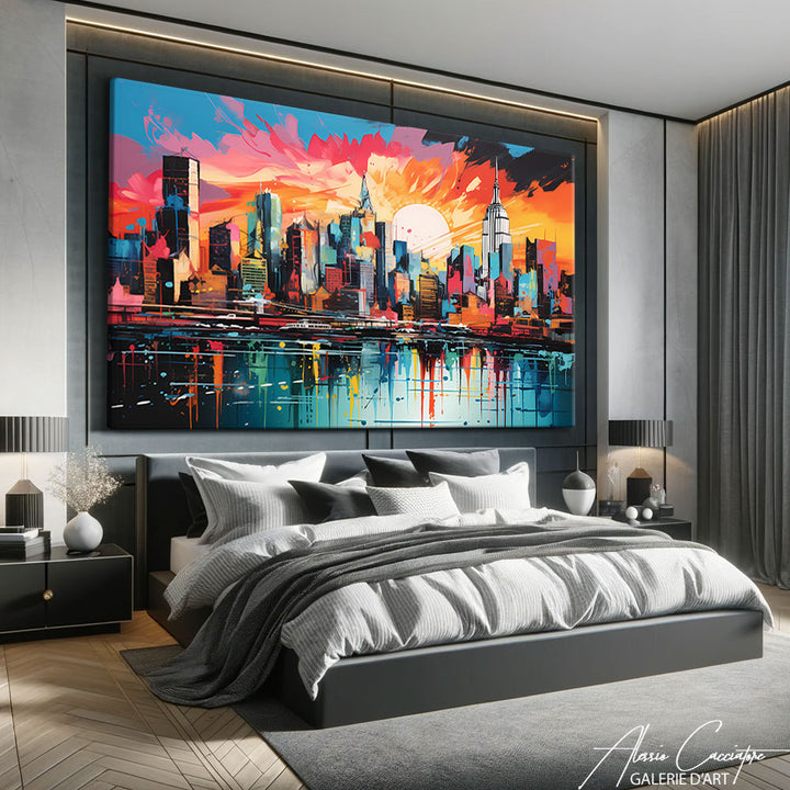 tableau acrylique new york