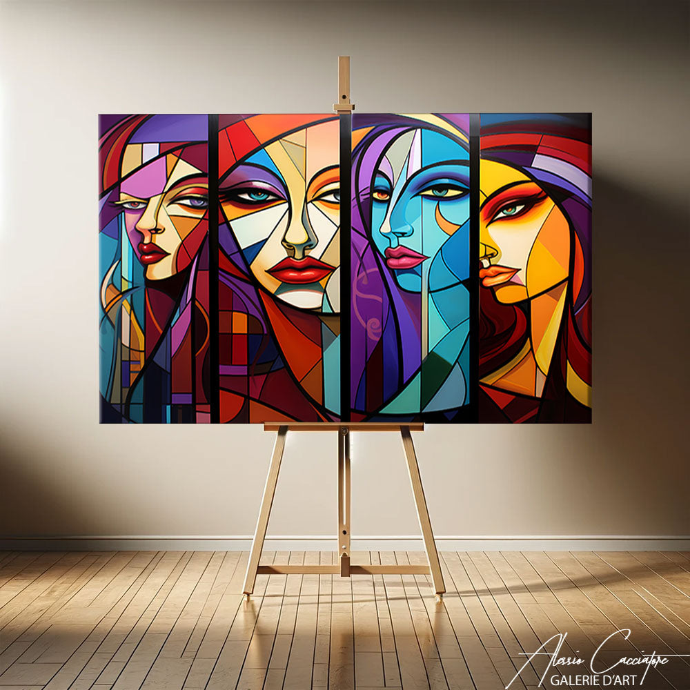 tableau cubisme portrait