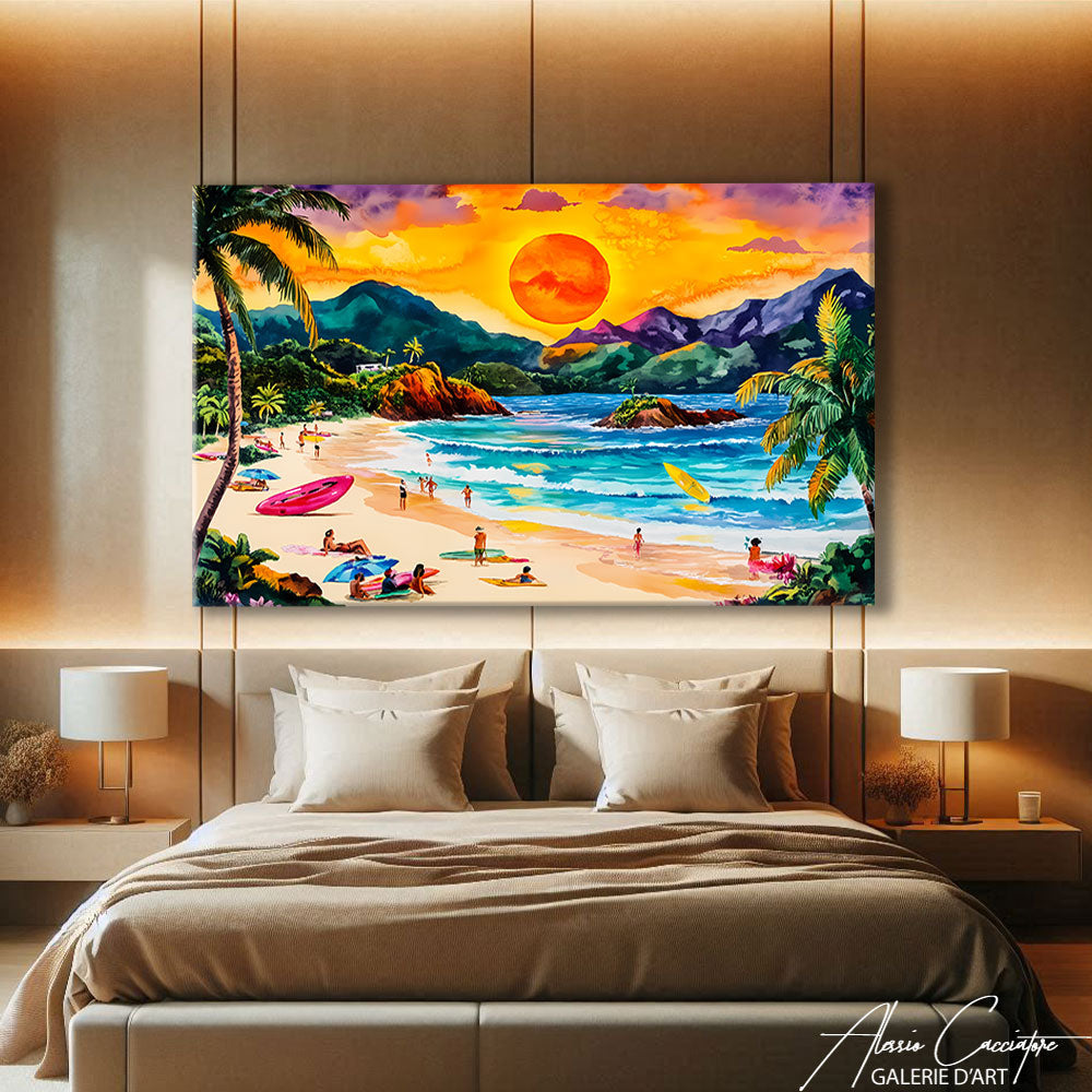 Toile Paysage Tropical