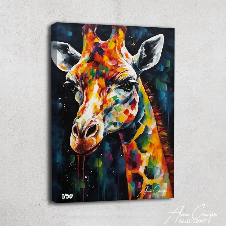 tableau peinture girafe