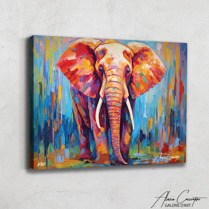 tableau peinture éléphant