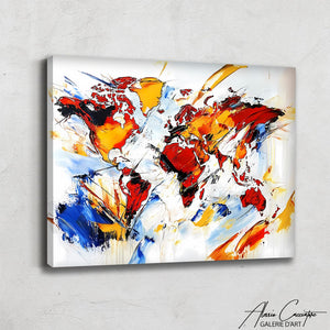 Carte Du Monde Avec Cadre