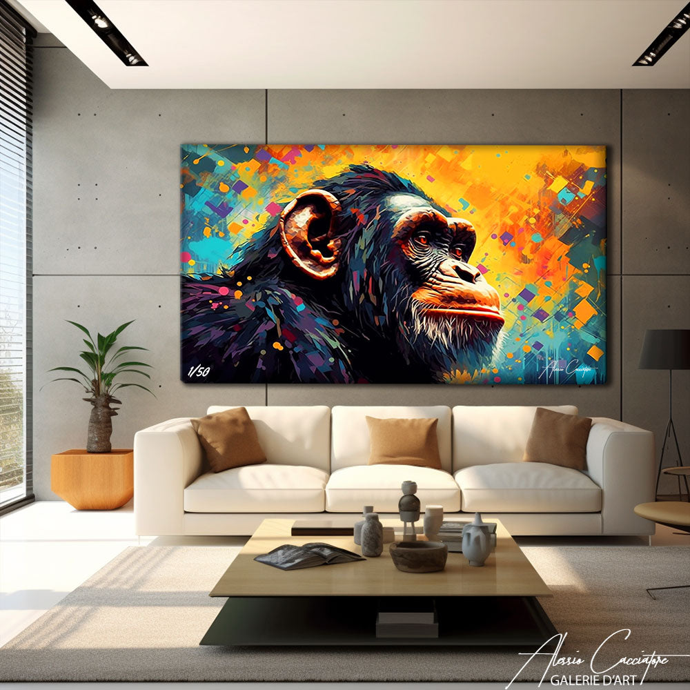 tableau singe pop art
