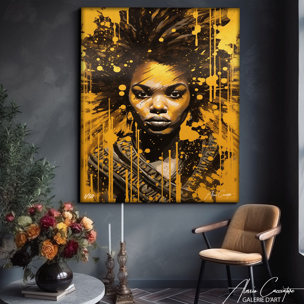 tableau femme africaine moderne