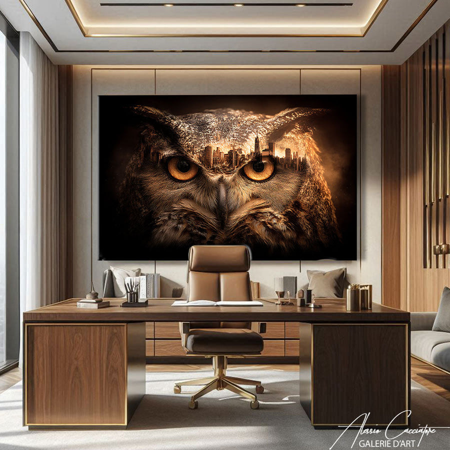 TABLEAU MURAL CHAMBRE AlessioCacciatore – mise en situation