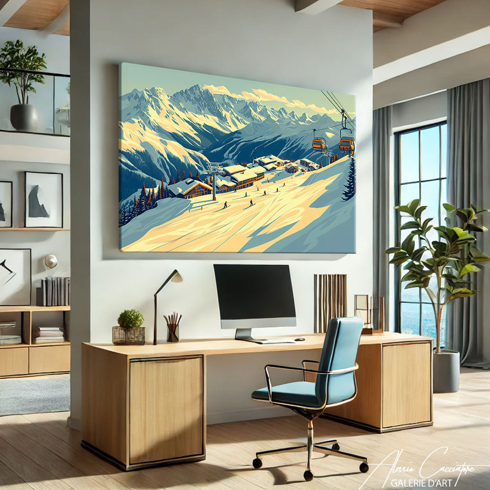 Toile Montagne Enneigée
