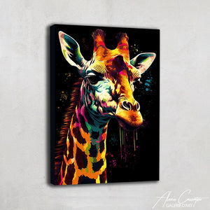 TABLEAU POP ART GIRAFE