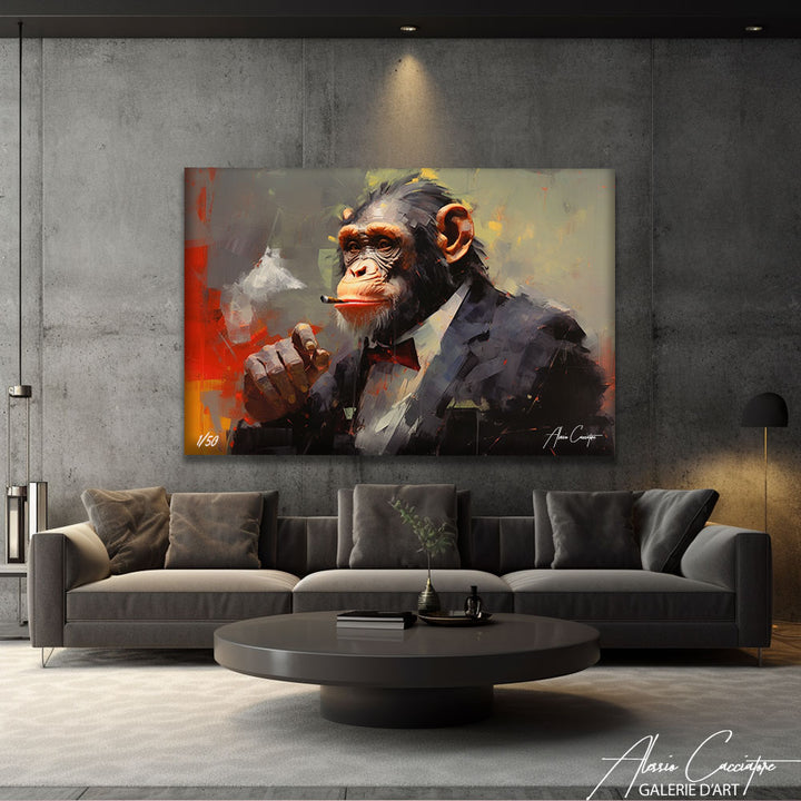 peinture de singe sur toile