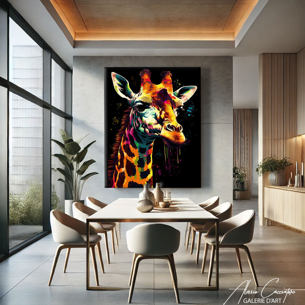 TABLEAU GIRAFE ABSTRAIT