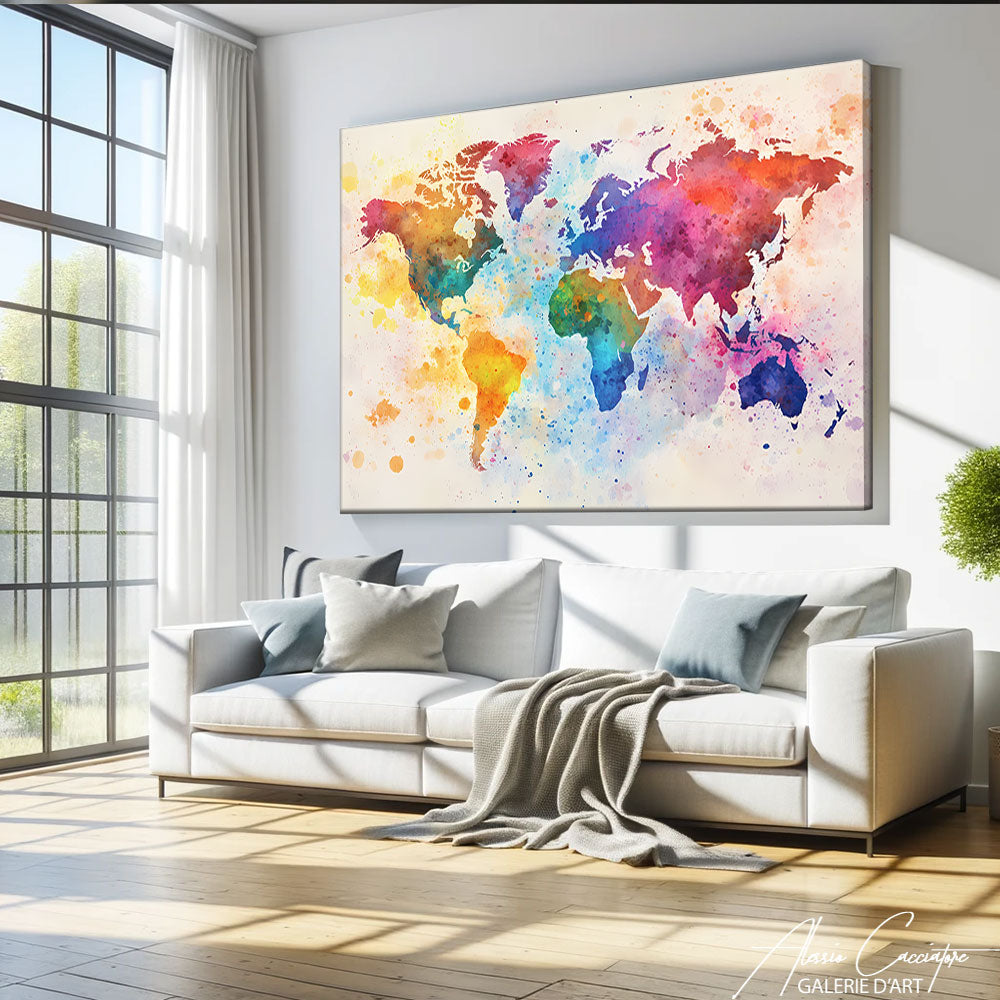 Carte Du Monde Avec Cadre