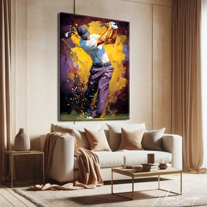 Tableau Golfeur Abstrait