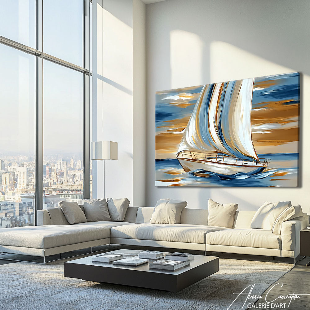 Grand Tableau Bateau
