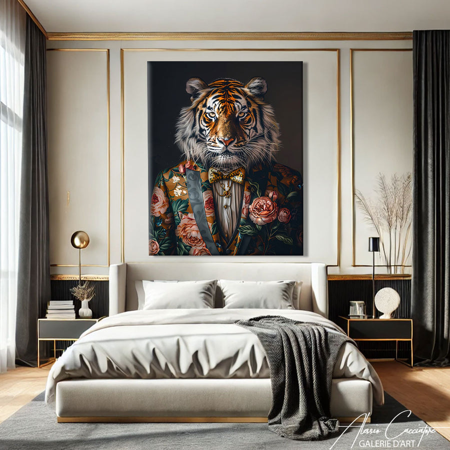 Toile Tigre Moderne – mise en situation