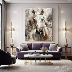 peinture cheval blanc