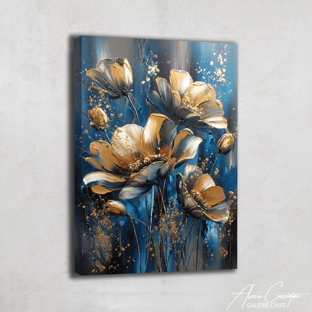 Tableau Abstrait Fleurs
