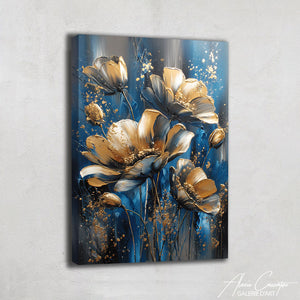 Tableau Abstrait Fleurs
