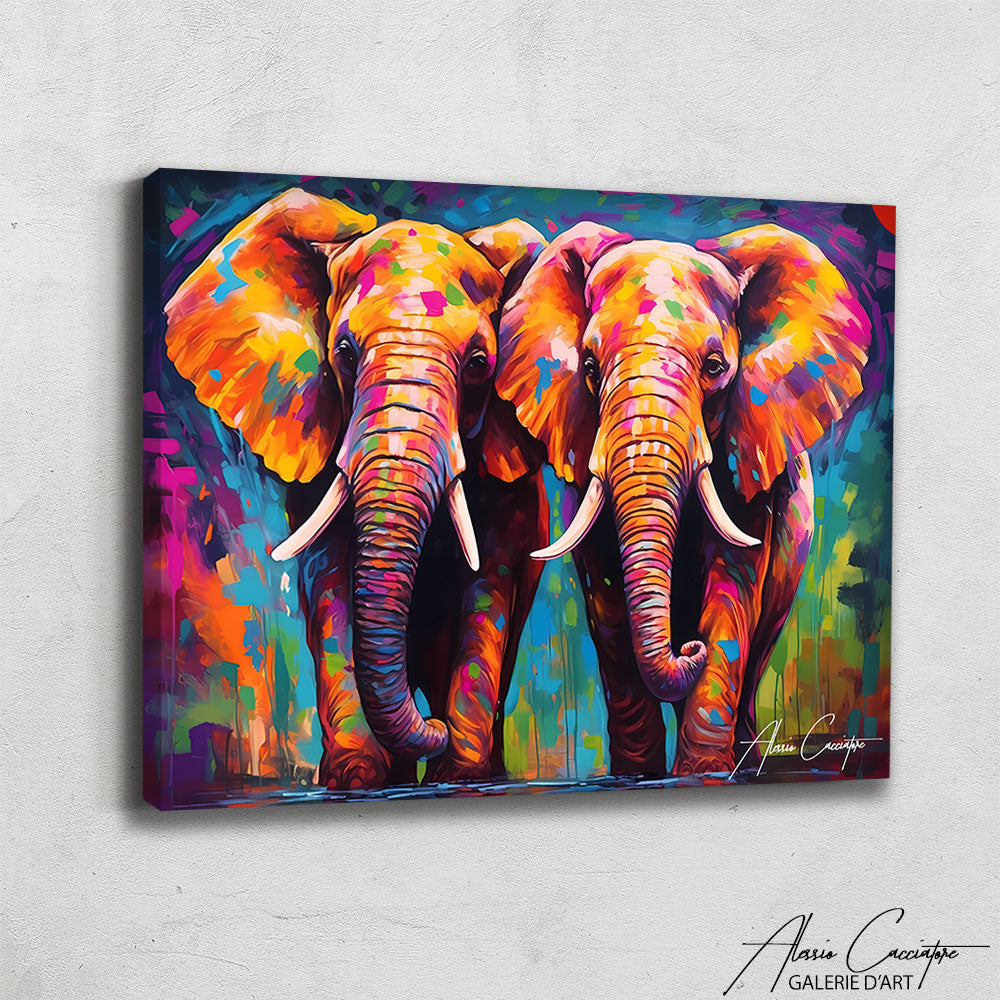 TABLEAU ÉLÉPHANT ANIMAUX
