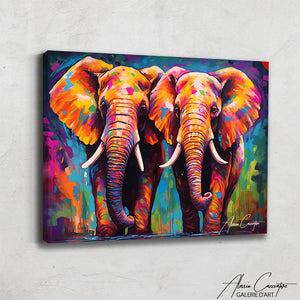 TABLEAU ÉLÉPHANT ANIMAUX
