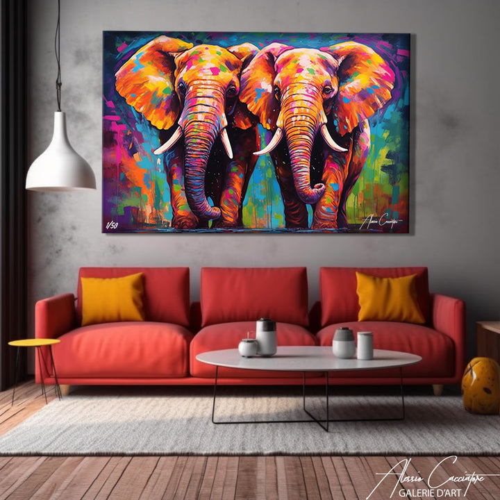 tableau animaux éléphant